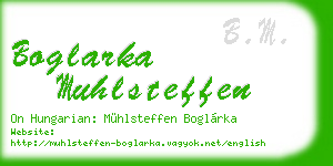 boglarka muhlsteffen business card